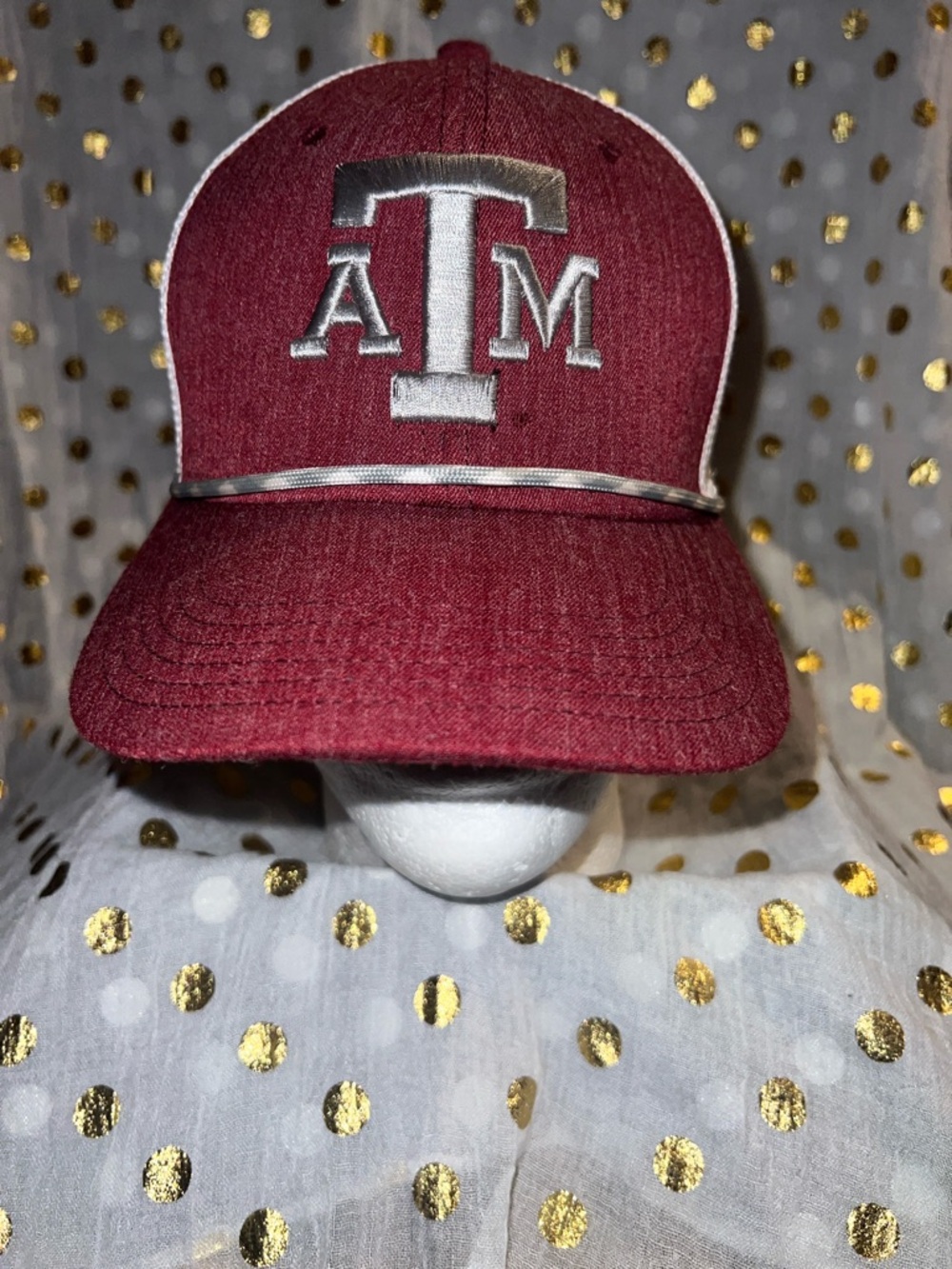 ATM Embroidered Maroon A T M Logo Cap - Maroon